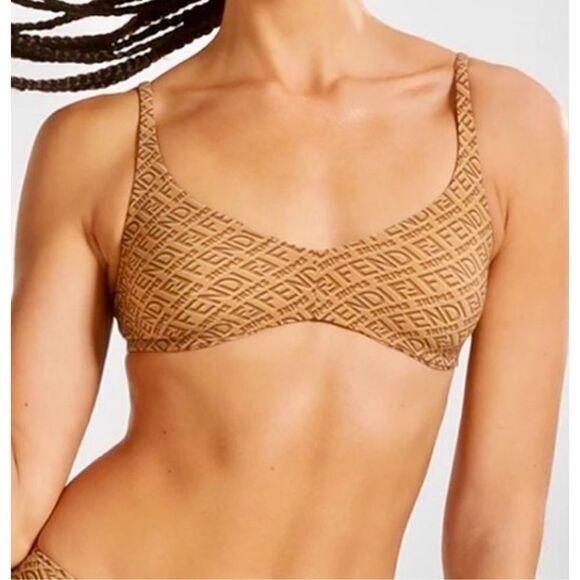 FENDI X SKIMS SKIMPY SCOOP BRALETTE SWIM - Picture 2 of 5